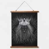 獅子冠モノグラム 吊り下げ型タペストリー (正面)