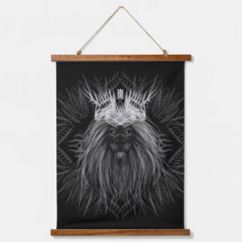 獅子冠モノグラム 吊り下げ型タペストリー