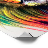 獅子威厳のあるカラフル ポスター (角)