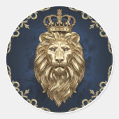 獅子威厳のある ラウンドシール (正面)