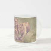 獅子子 フロストグラスマグカップ (正面右)