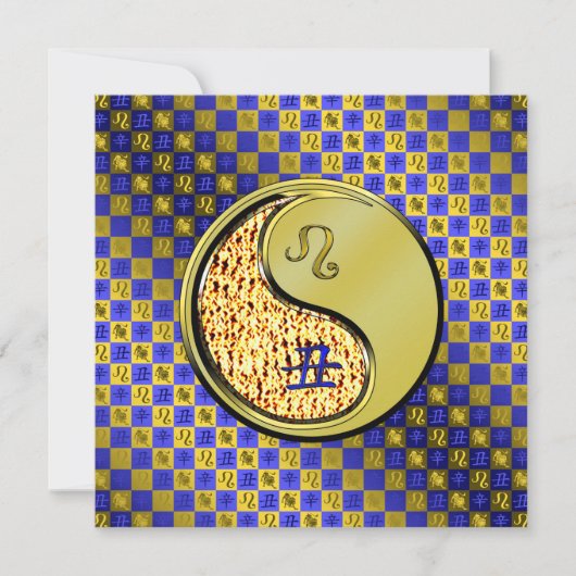 獅子座と金属の丑年 カード (正面)