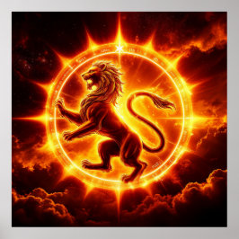 ♌ 獅子座のゴールドのエネルギーが燃えるギフト ポスター
