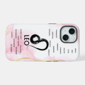 獅子座のホロスコープの特徴 女子 iPhone 15ケース (裏面横)