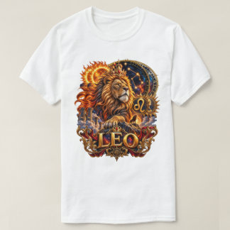 獅子座のライオンの天体占星術ホロスコープ Tシャツ