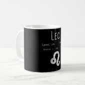 獅子座のライオンの火の占星術の誕生日ギフト コーヒーマグカップ (正面左)