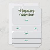 獅子座のライオン 誕生日招待状 招待状 (裏面)