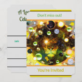 獅子座のライオン 誕生日招待状 招待状 (正面/裏面)