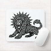 獅子座の太陽のたてがみを持つライオン | BurnsInHell マウスパッド (マウス)