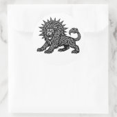 獅子座の太陽のたてがみを持つ獅子 | BurnsInHell ラウンドシール (バッグ)