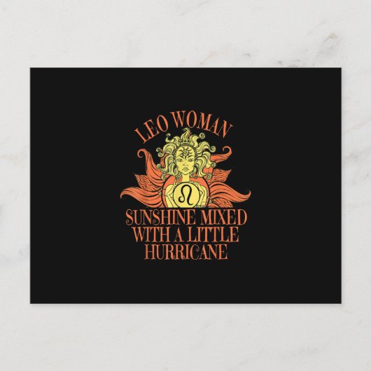 獅子座の女性の誕生日は7月と8月 ポストカード (正面)