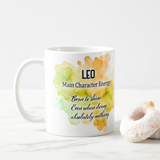 獅子座の女性 コーヒーマグカップ (ドーナツ)