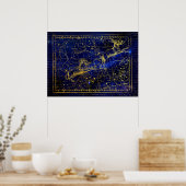 獅子座の小星座 ポスター (キッチン)