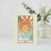 獅子座の抽象的なアート ヴィンテージ ポストカード (スタンド正面)