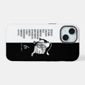 獅子座の星座 iPhone 15ケース (裏面横)