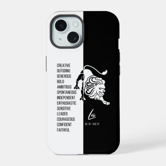 獅子座の星座 iPhone 15ケース (裏面)