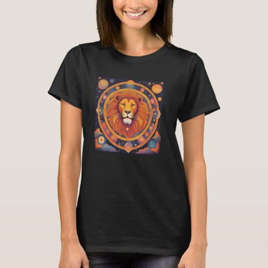 獅子座の誕生日 火の星座 Tシャツ (正面)