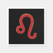 獅子座の誕生日 7月8月 占星術 スタンダードカクテルナプキン (正面)