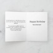 獅子座シンボル 十二星座 水彩画 占星術 誕生日 カード (内部)