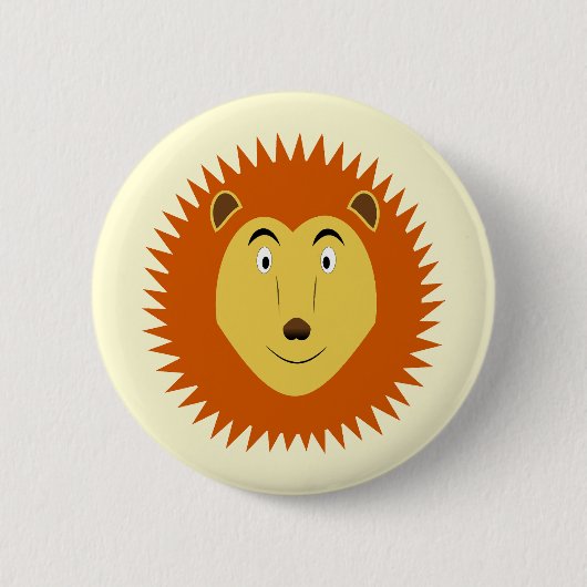 獅子座ライオンの誕生日 缶バッジ (正面)