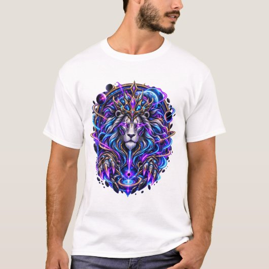 獅子座ライオンセレストラル占星術Tシャツ Tシャツ (正面)
