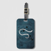 獅子座レオ黒銀コンステレーション〔占星術の〕十二宮図 ラゲッジタグ (正面縦)