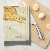 獅子座ヴィンテージ座ウラニア鏡 キッチンタオル (四つ折り)