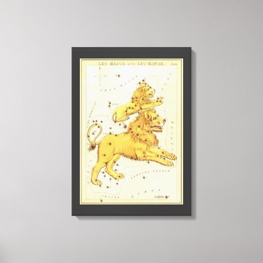 獅子座ヴィンテージ座ウラニア鏡 キャンバスプリント (正面)