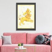 獅子座ヴィンテージ座ウラニア鏡 キャンバスプリント (インサイチュ (リビング))