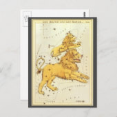 獅子座ヴィンテージ座ウラニア鏡 ポストカード (正面/裏面)