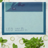 獅子座ヴィンテージ〔占星術の〕十二宮図星占 キッチンタオル (折り畳み)