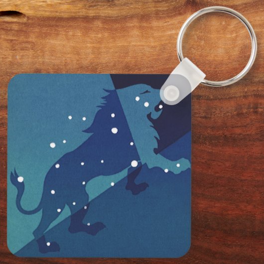 獅子座ヴィンテージ〔占星術の〕十二宮図星占 キーホルダー (裏面)