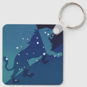 獅子座ヴィンテージ〔占星術の〕十二宮図星占 キーホルダー (裏面)