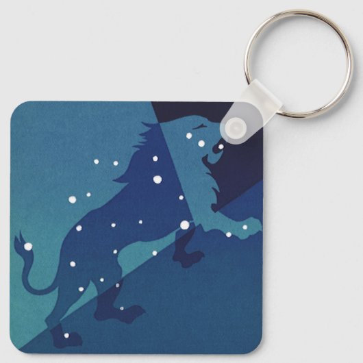 獅子座ヴィンテージ〔占星術の〕十二宮図星占 キーホルダー (裏面)