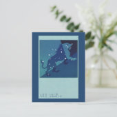 獅子座ヴィンテージ〔占星術の〕十二宮図星占 ポストカード (スタンド正面)