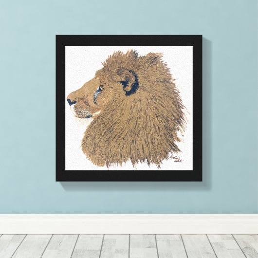 獅子座 キャンバスプリント (インサイチュ (ウッドフロア))