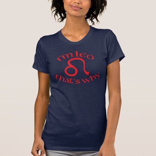 獅子座 グランジ風デザイン 7月23日 - 8月22日 Tシャツ (正面)