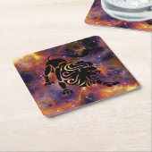 獅子座 スクエアペーパーコースター (アングル)