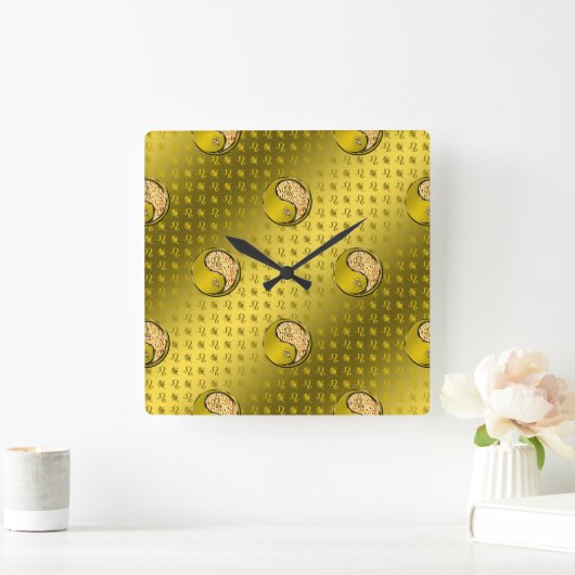 獅子座 スクエア壁時計 (ホーム)
