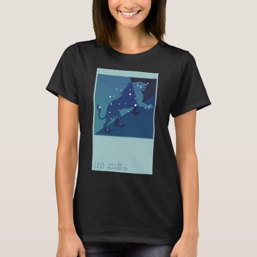 獅子座 レオ 星座 ヴィンテージ 占星術 ザディアック Tシャツ (正面)