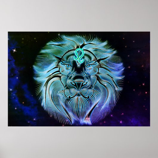 獅子座〔占星術の〕十二宮図ポスター ポスター (正面)