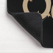 獅子座〔占星術の〕十二宮図星座金ゴールド星 マウスパッド (コーナー)