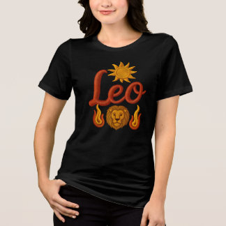 獅子座 占星術 誕生日 サイン 星座 太陽 ライオン ヘッド ファイア トライブレンドＴシャツ