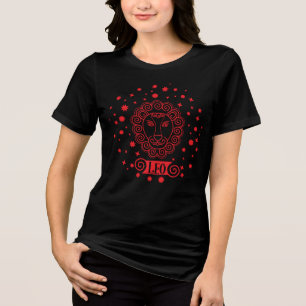獅子座 占星術 誕生星座 十二宮 獅子の頭 星 トライブレンドTシャツ