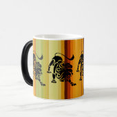 獅子座 – 強力な〔占星術の〕十二宮図シンボルシルエット モーフィングマグカップ (正面左)