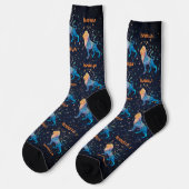 獅子座 星座 十二星座 水彩 星 銀河 ソックス (左)