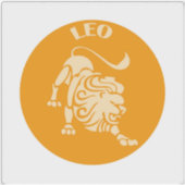 獅子座、星座、占星術 シール (正面)