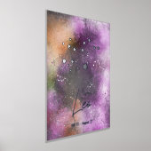 獅子座 星座 紫色 ギャラクシー 箔ポスター (レイダウン)