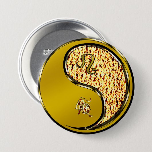 獅子座 缶バッジ (正面&裏面)