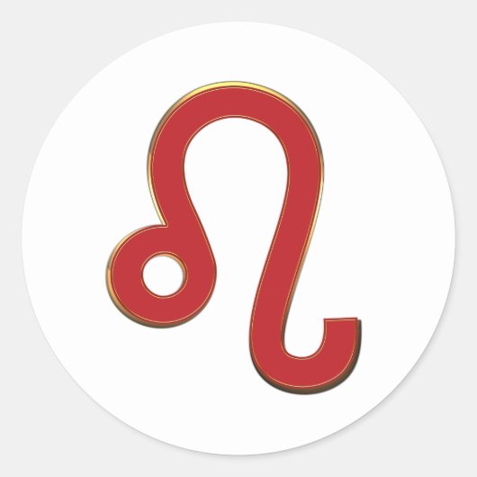 獅子座 7月8月 誕生日 占星術 ラウンドシール (正面)